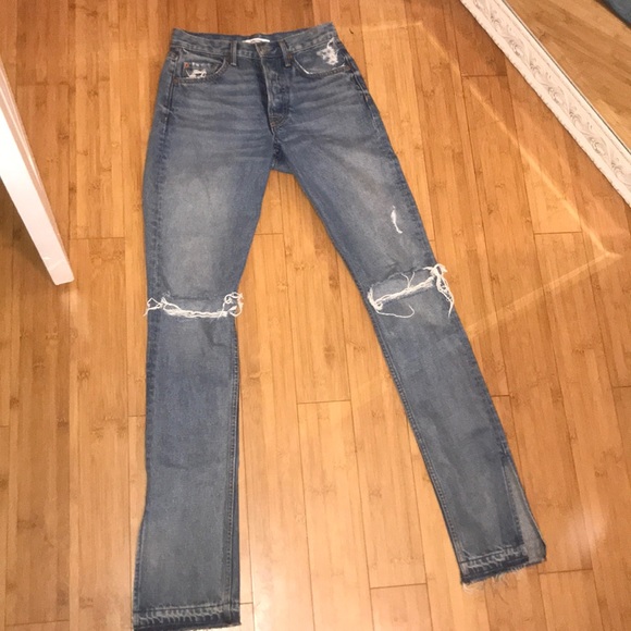 GRLFRND Denim - Grlfrnd Split Hem Boot Leg Jeans